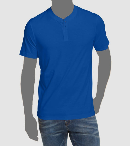 Club Room Men's Solid Henley  Color New Cerulean Size S