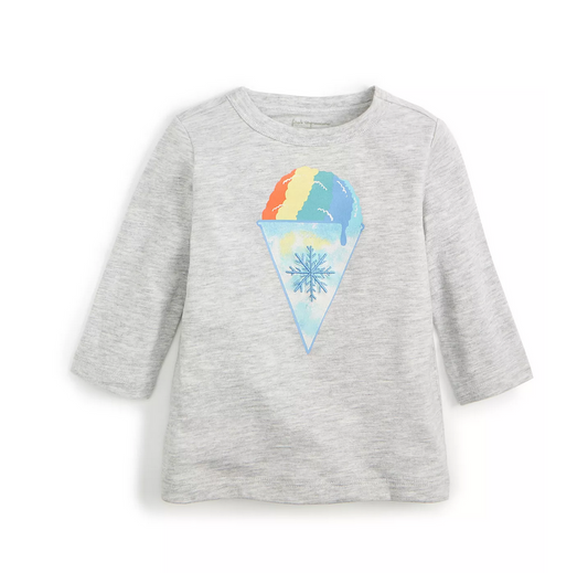 First Impressions Baby Boys Long-Sleeve Snow Cone T-Shirt  Color Slate Heather Size 12 months