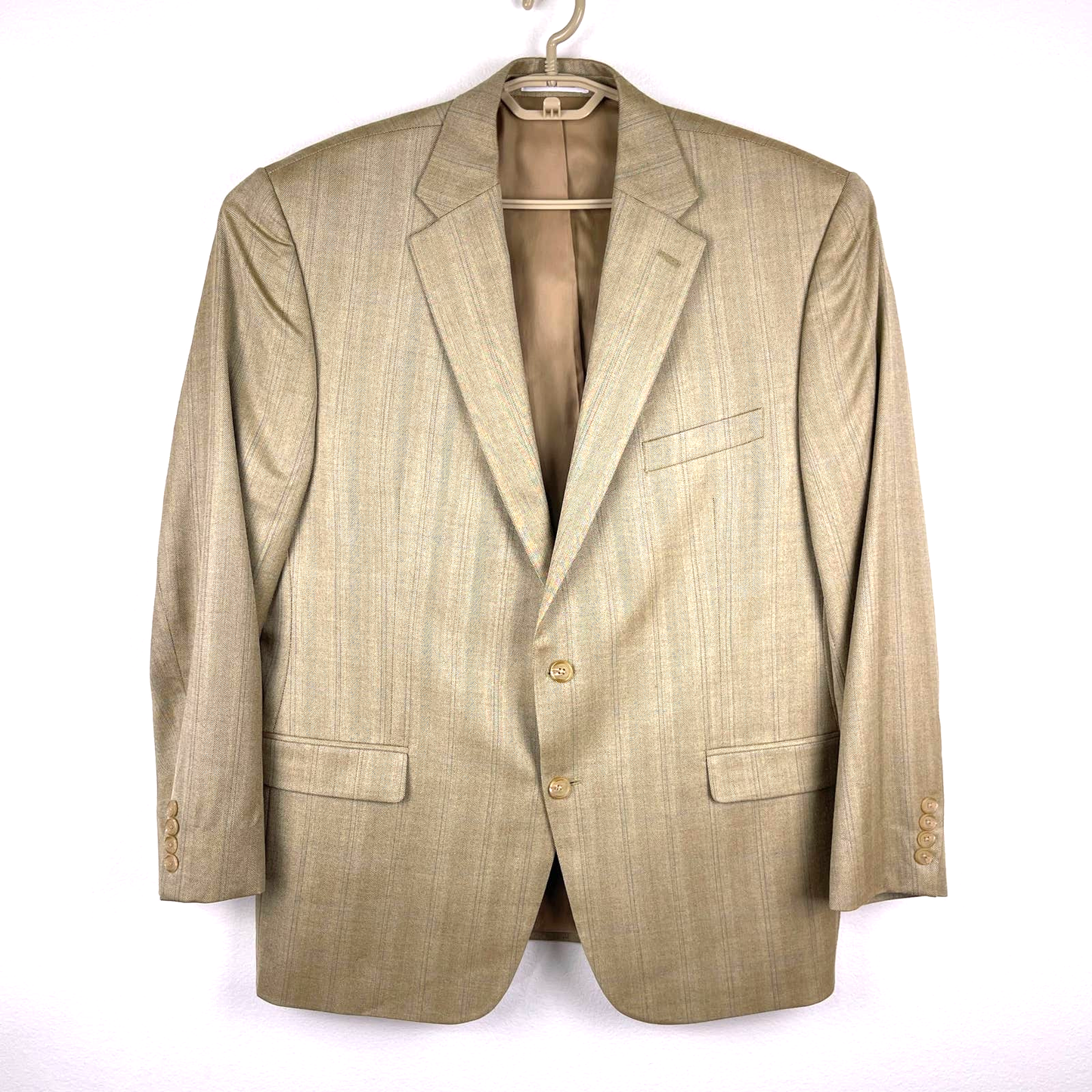 Lauren Ralph Lauren Men's Latrobe Silk Wool Sports Coat  Color Brown/Creme Herringbone Size 50R