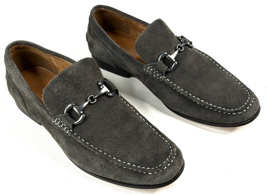 Kenneth Cole Reaction Men's Crespo 2.0 Suede Bit Loafers  Color Dark Grey Size 10