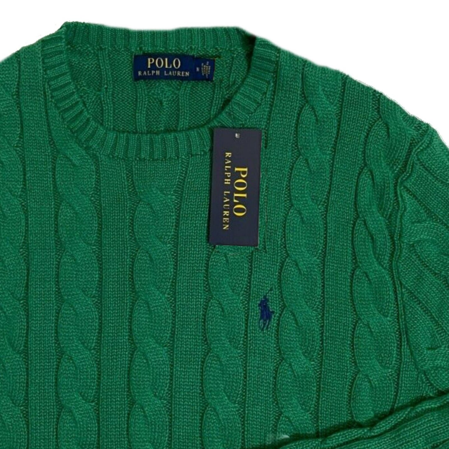 Polo Ralph Lauren Men's Big & Tall Cable-Knit 1/4-Zip Sweater  Color Verano Green Heather Size 2LT