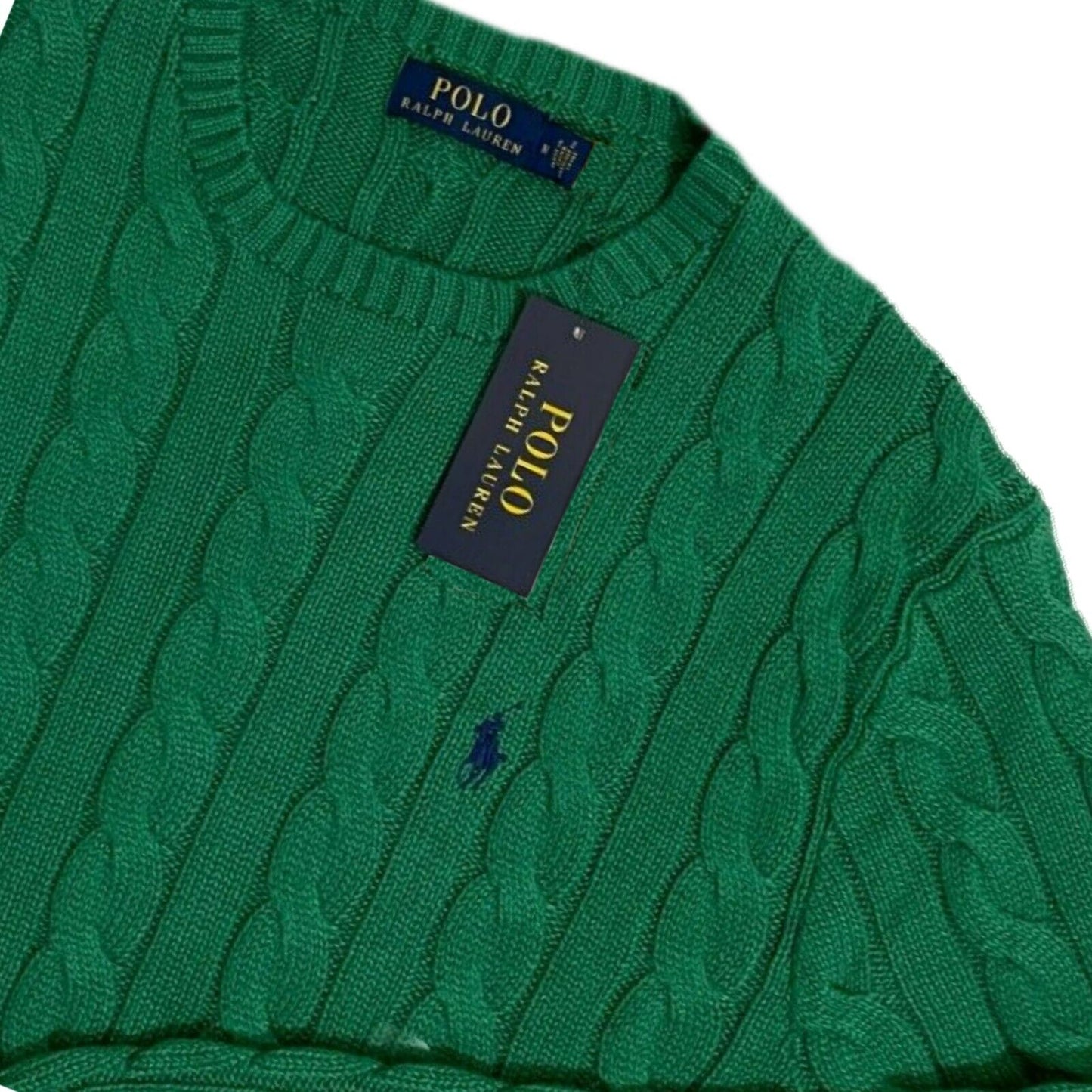 Polo Ralph Lauren Men's Big & Tall Cable-Knit 1/4-Zip Sweater  Color Verano Green Heather Size 2LT