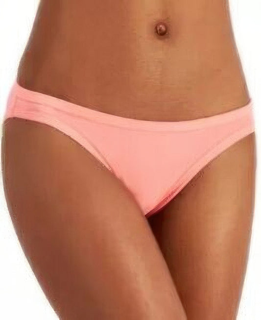 Jenni by Jennifer Moore Bikini Solid Panties  Color Coral Punch Size L