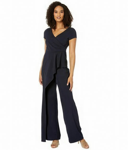 Adrianna Papell Wide-Leg Jumpsuit  Color Midnight Blue Size 4