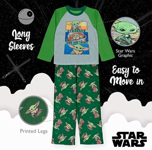 Star Wars Boys' 2-Piece Loose-Fit Pajamas Set  Color Green Size 4