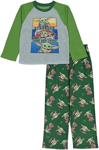 Star Wars Boys' 2-Piece Loose-Fit Pajamas Set  Color Green Size 4