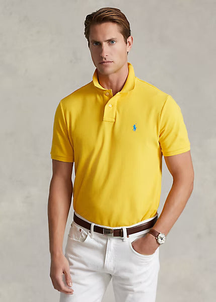 Polo Ralph Lauren Men's Classic-Fit Mesh Polo Shirt  Color Yellowfin Size XL