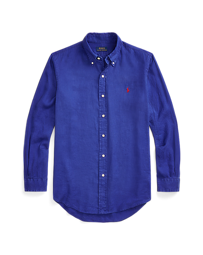 Polo Ralph Lauren Men's Classic Fit Linen Shirt  Color Blue Size 2XL