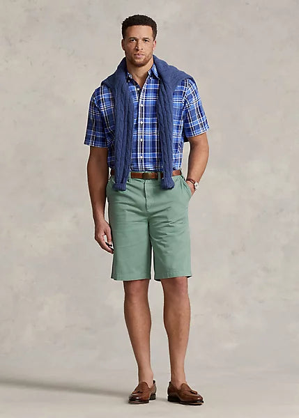 Polo Ralph Lauren Men's 10-Inch Relaxed Fit Twilight Chino Shorts  Color Faded Mint Size 28