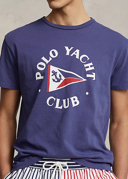 Polo Ralph Lauren Men's Classic Fit Polo Yacht Club T-Shirt  Color Boathouse Navy Size M