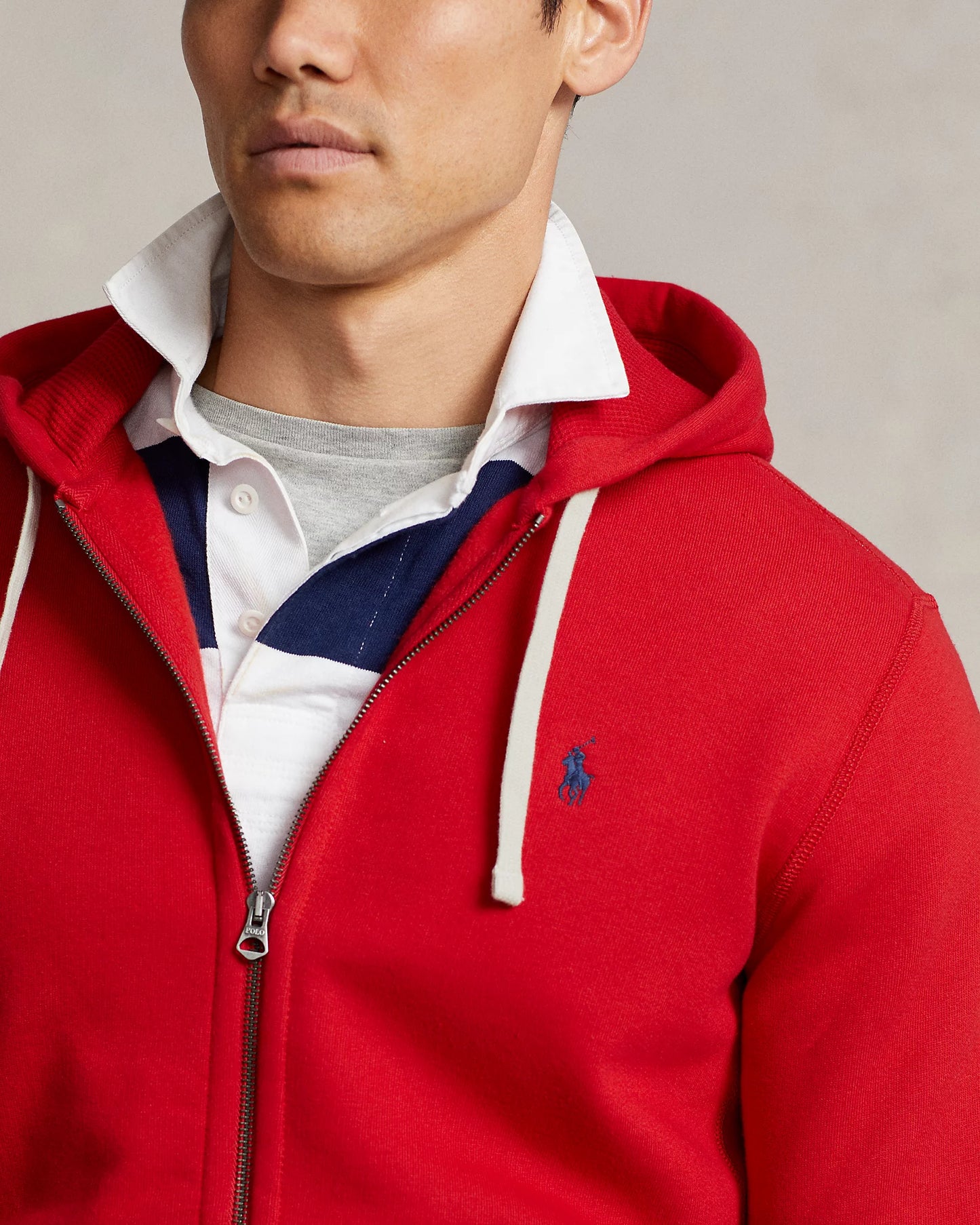 Polo Ralph Lauren Men's Signature Fleece Full-Zip Hoodie  Color Red Size XL