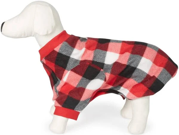 Family Pajamas Cotton Buffalo Check Pet Pajamas  Color Oversize Tartan Size S