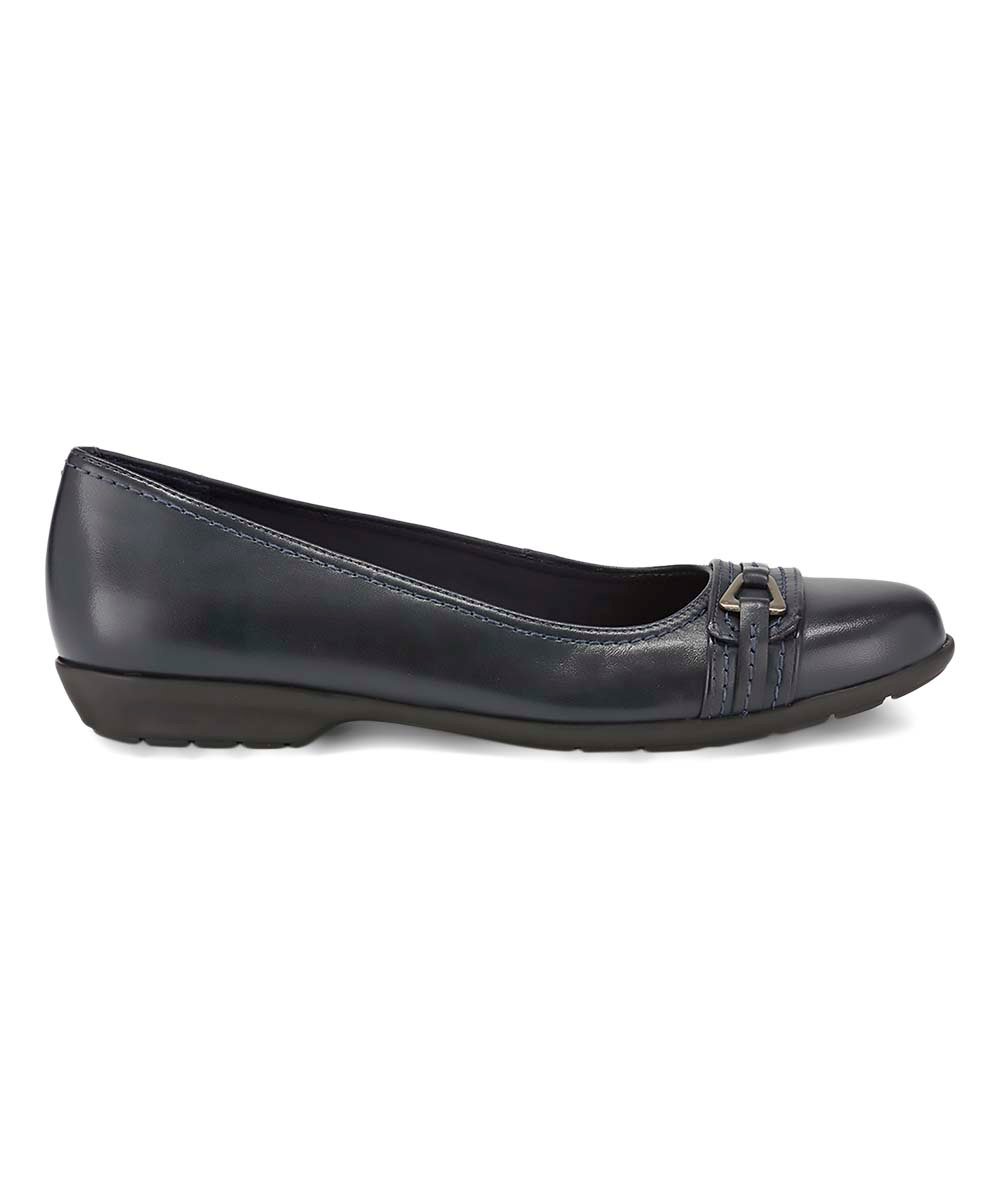 Walking Cradles Women's Flynn Leather Flat  Color Navy Size 12W