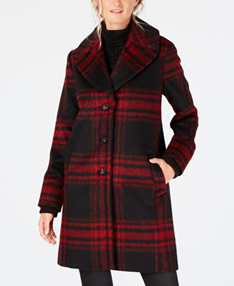 Vince Camuto Women’s Wing-Collar Coat R8381 Size S