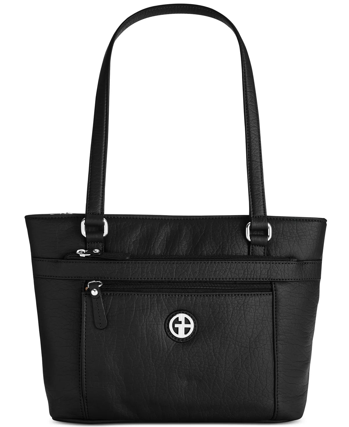 GIANI BERNINI Pebble Tote Bag  Color Black/Silver