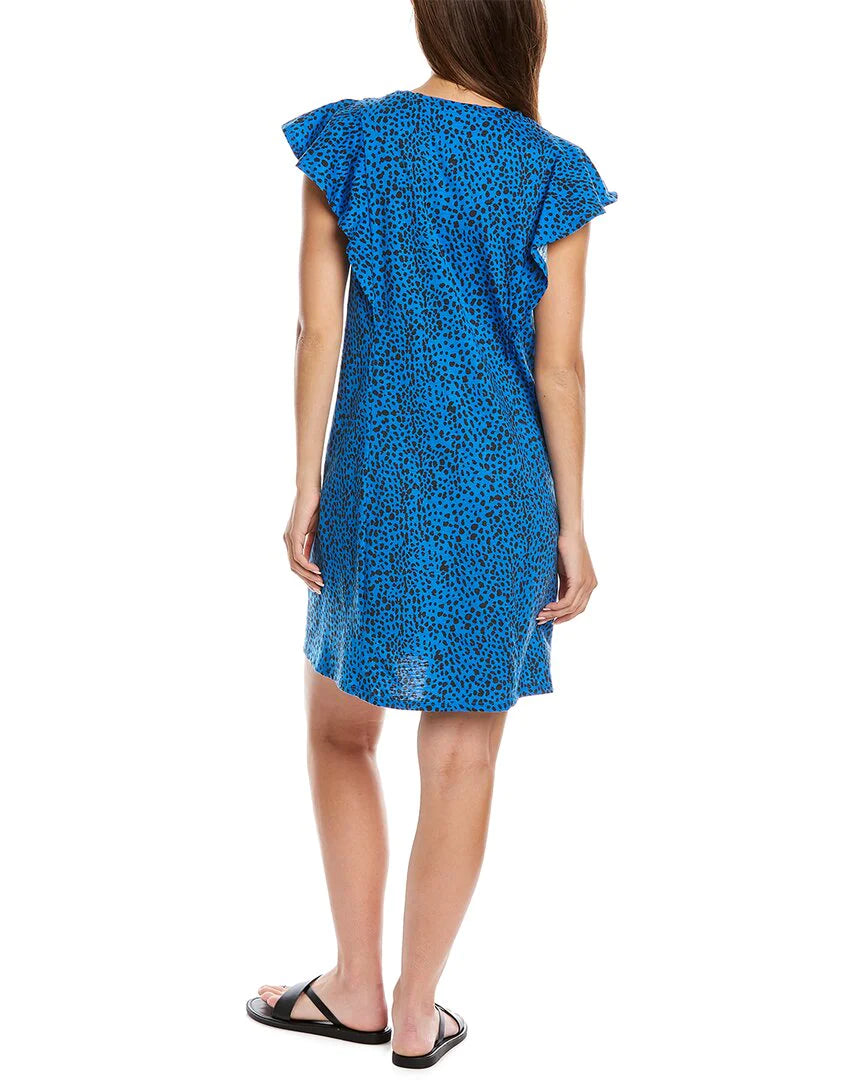 Vince Camuto Women's Leopard-Print T-Shirt Dress  Color Santorini Blue Size S