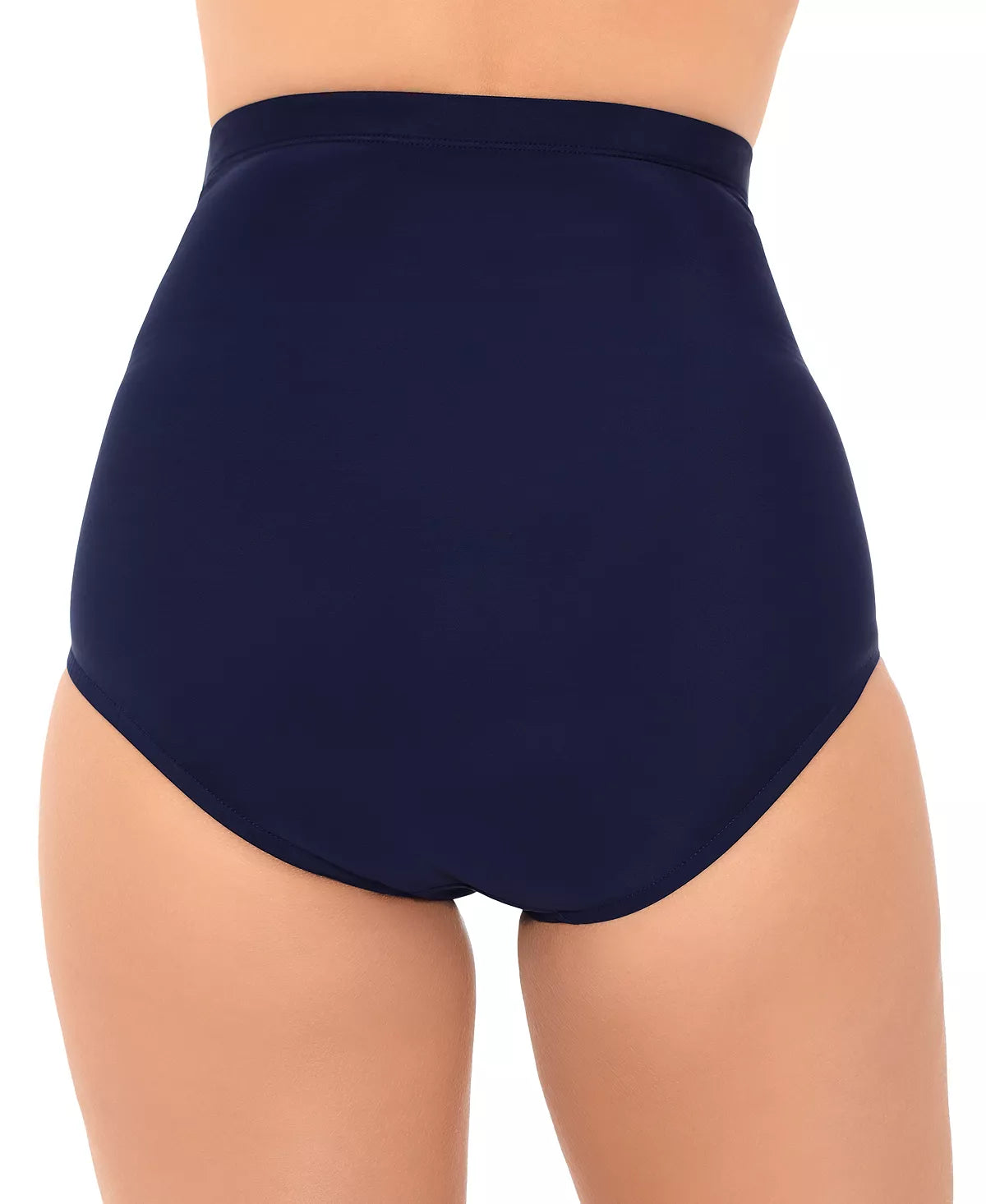 SWIM SOLUTIONS Ultra High-Waist Swim Bottoms  Color Navy Size 24W