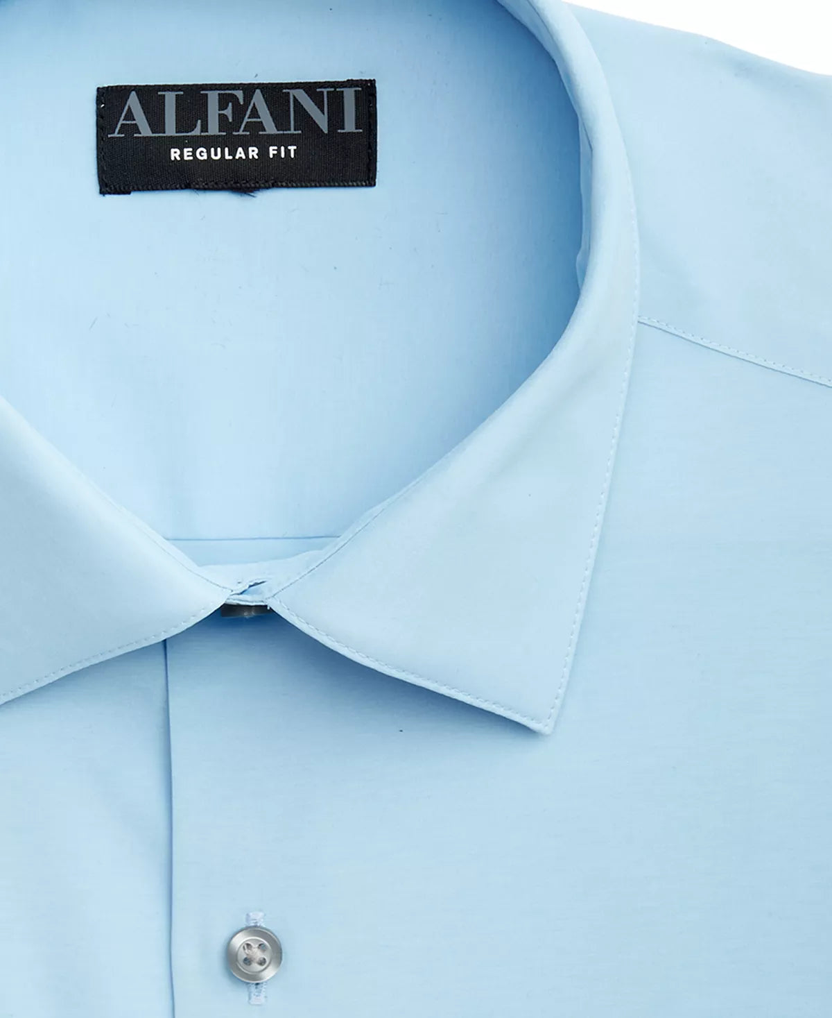 ALFANI Men's Regular Fit Solid Dress Shirt  Color Light Blue 16/16.5 34/35