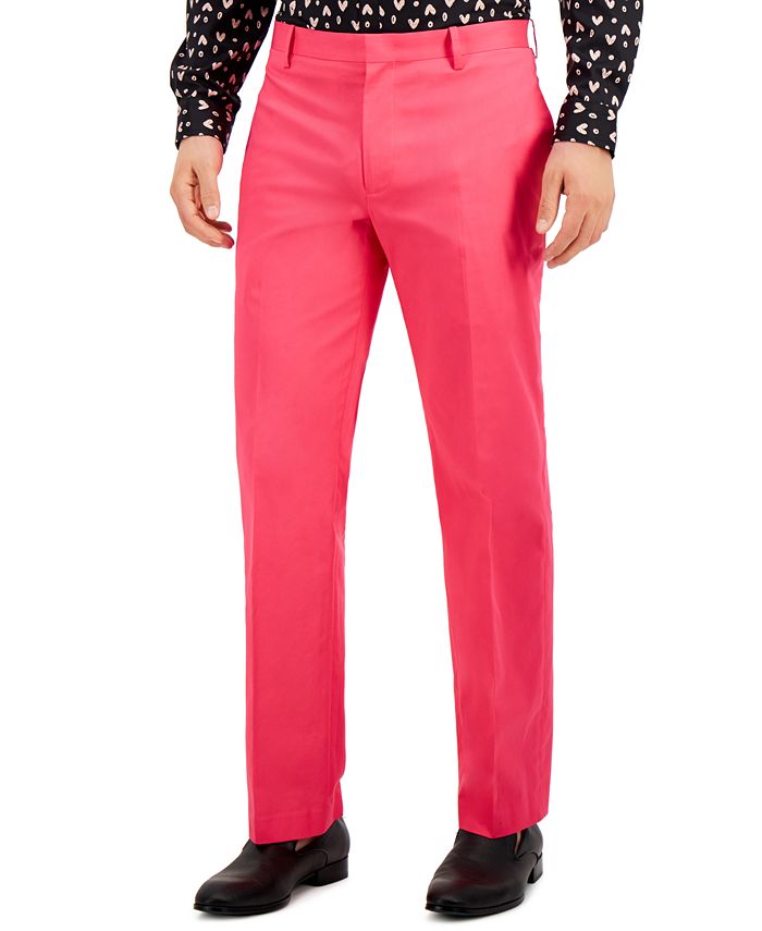 INC International Concepts Men's Carmichael Slim Fit Pant  Color Raspberry Pink Size 33