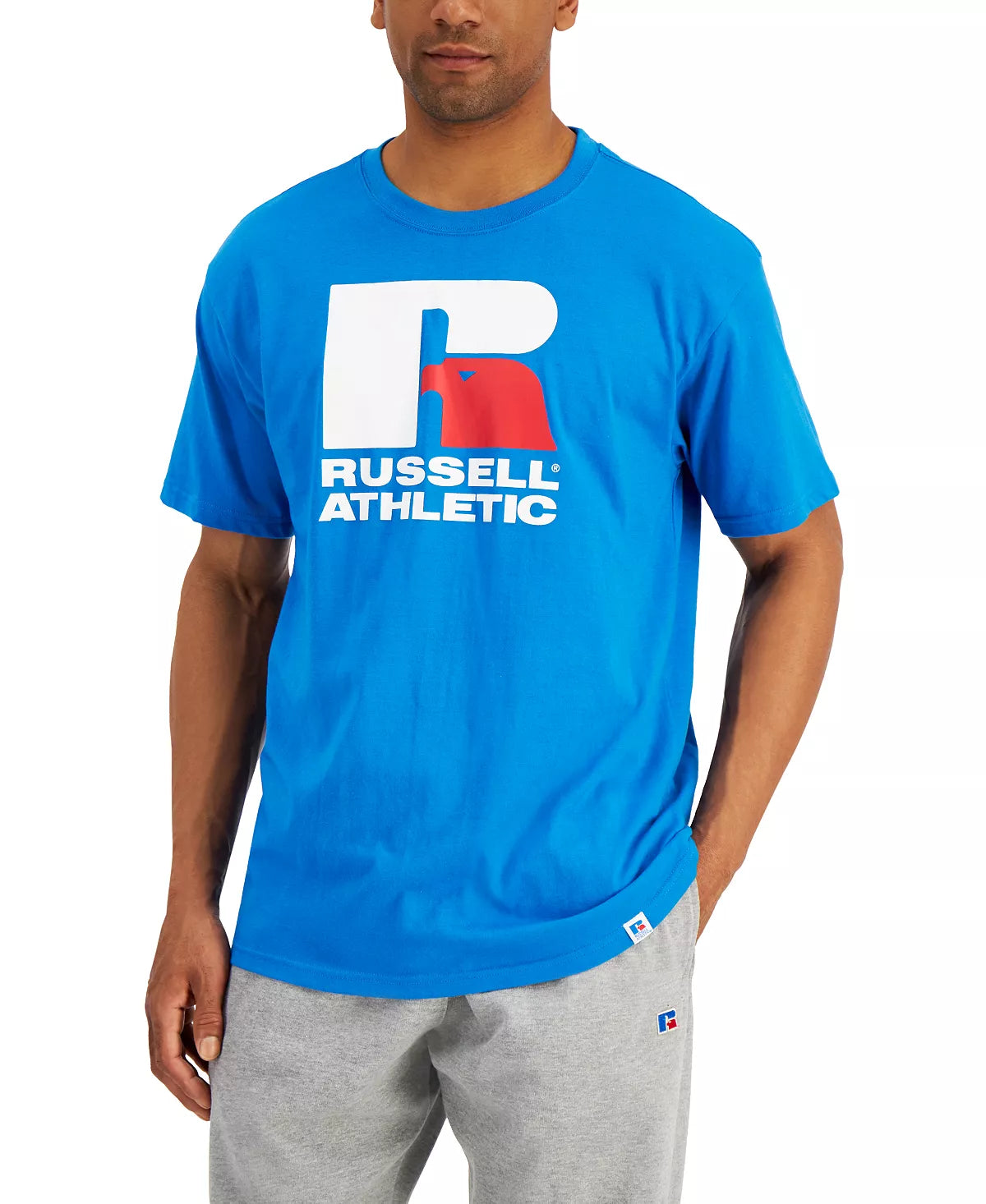 Russell Athletic Men's Lawrence Logo Graphic T-Shirt  Color True Blue Size XL