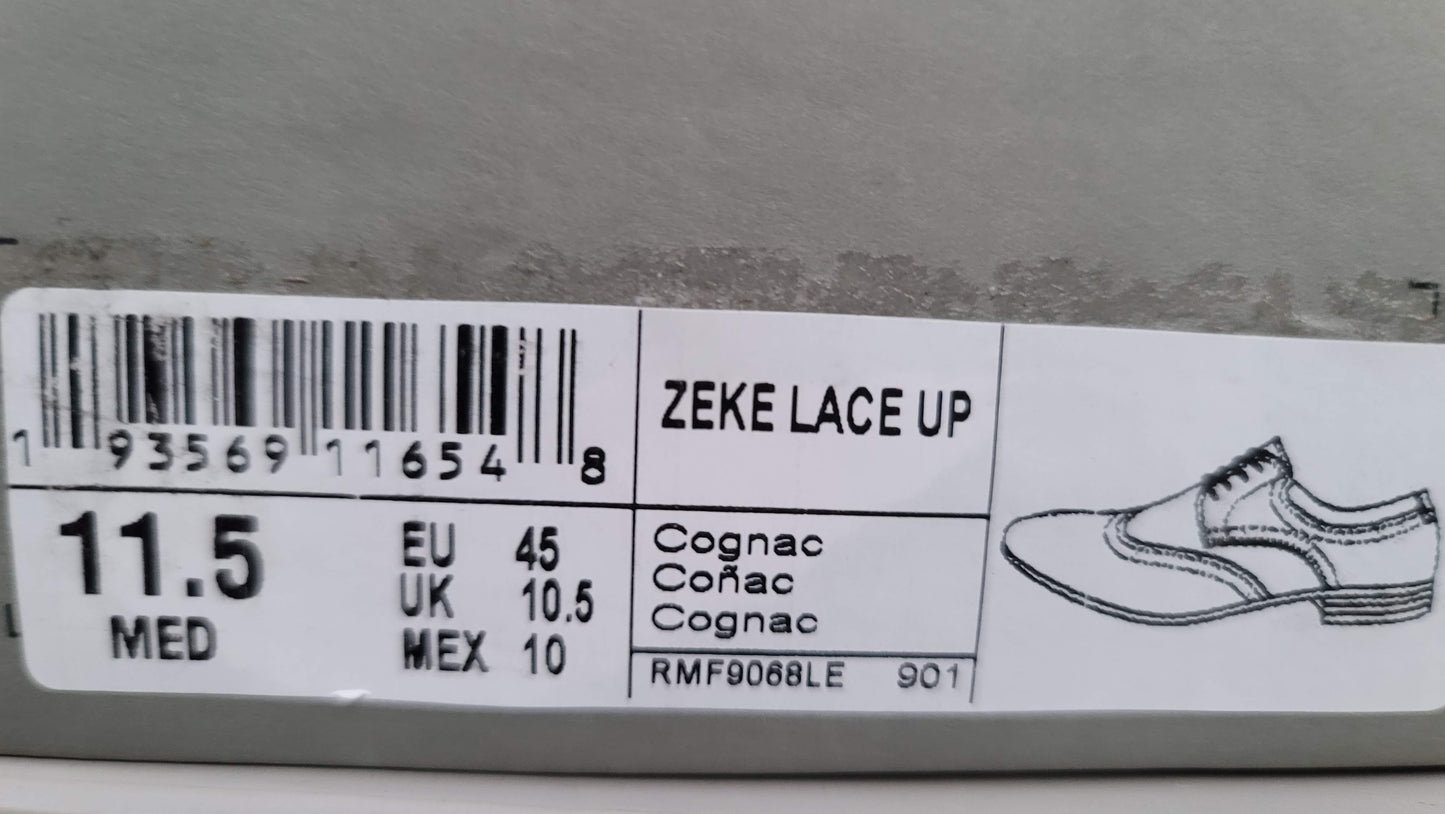 Kenneth Cole REACTION Men's Zeke Lace Up Oxford Size: 11.5M Color: Cognac