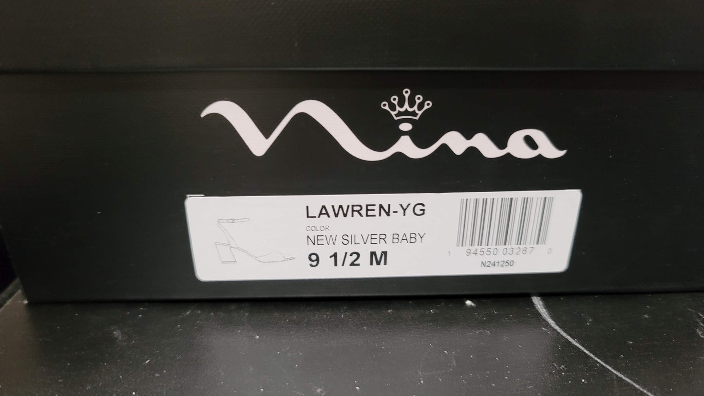 NINA Lawren New Silver Baby Glitter   Size: 9.5