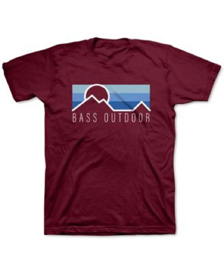 BASS OUTDOOR Men's Logo Graphic T-Shirt  Color Burgundy Size XL