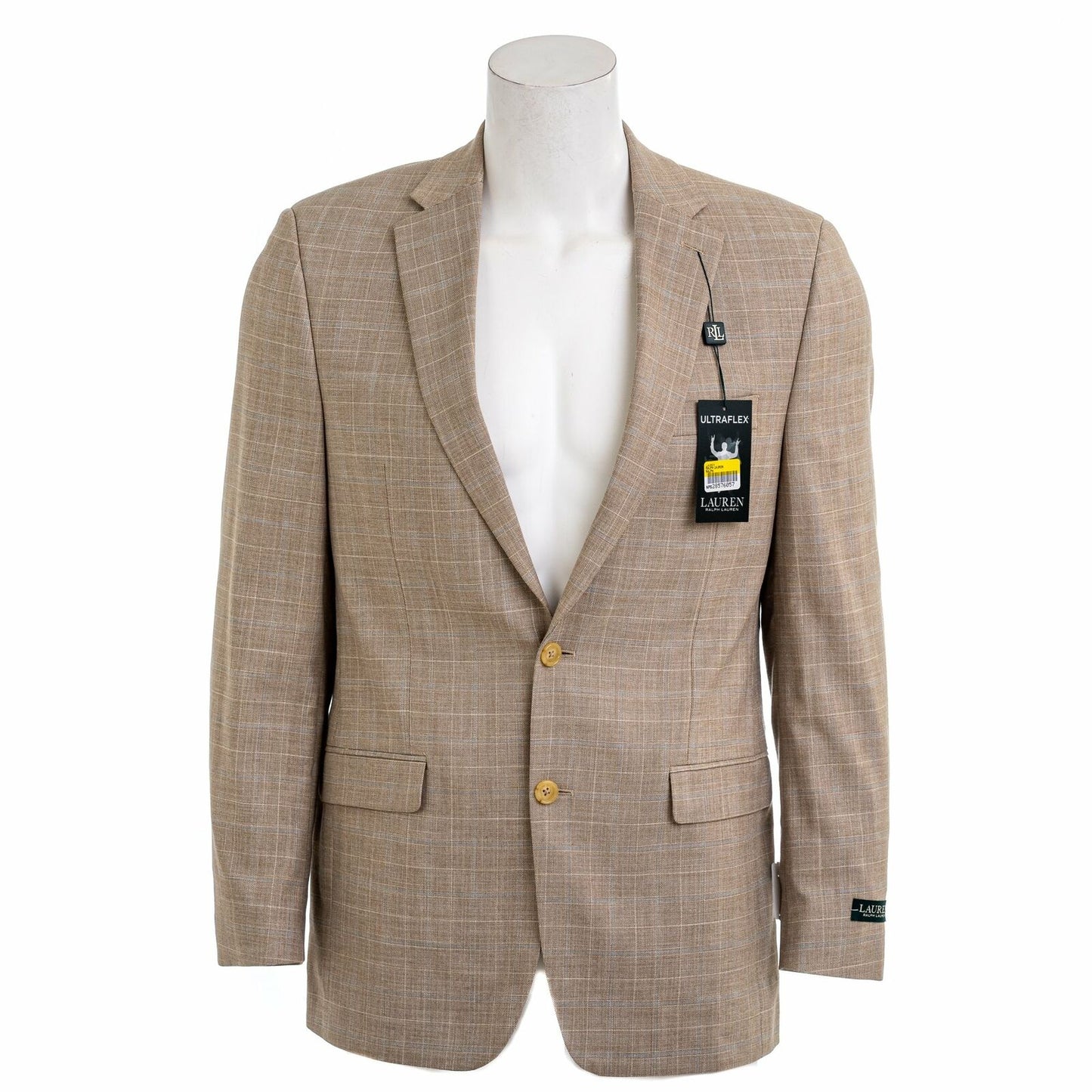 LAUREN RALPH LAUREN Men's Lexington Ultra Flex Suit Jacket Blazer  Color Tan Size 36R