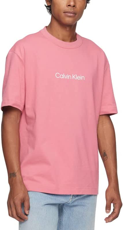 Calvin Klein Men's Logo Graphic T-Shirt  Color Rapture Rose Size M