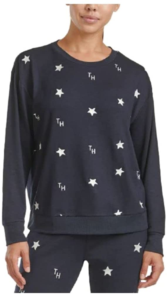 Tommy Hilfiger Women's Long Sleeve Cotton Tee Shirt  Color Sleepy Stars Navy Size S