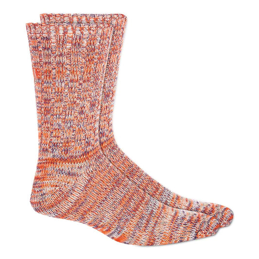 Sun + Stone Men's Marled Socks  Color Orange ONE SIZE