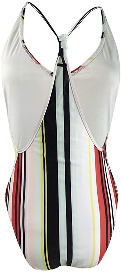 Volcom Women's Earn Ur Stripes Racerback One-Piece Swimsuit  Multicolor Size M