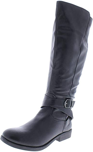 Style & Co Womens Madixe Wide Calf Riding Boots  Color Black Size 6.5M