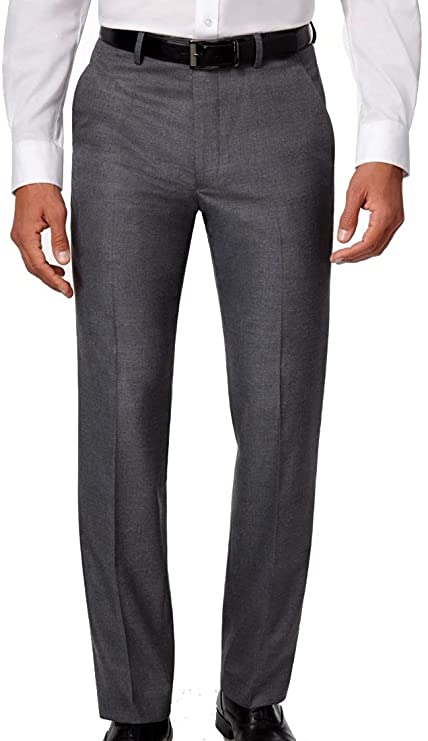 Alfani Men's Slim Fit Sharkskin Flat Front Dress Pants  Style MEOLPQ3Z02 Color Gray