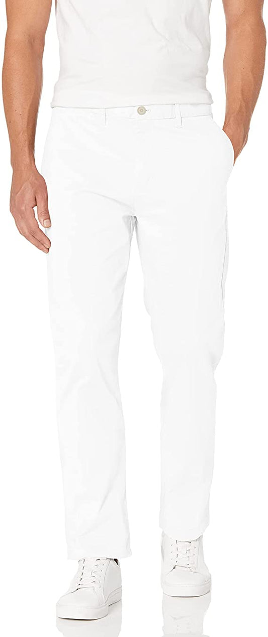 Tommy Hilfiger Men's Comfort Stretch Cotton Chino Pants   Color Bright White W30xL32