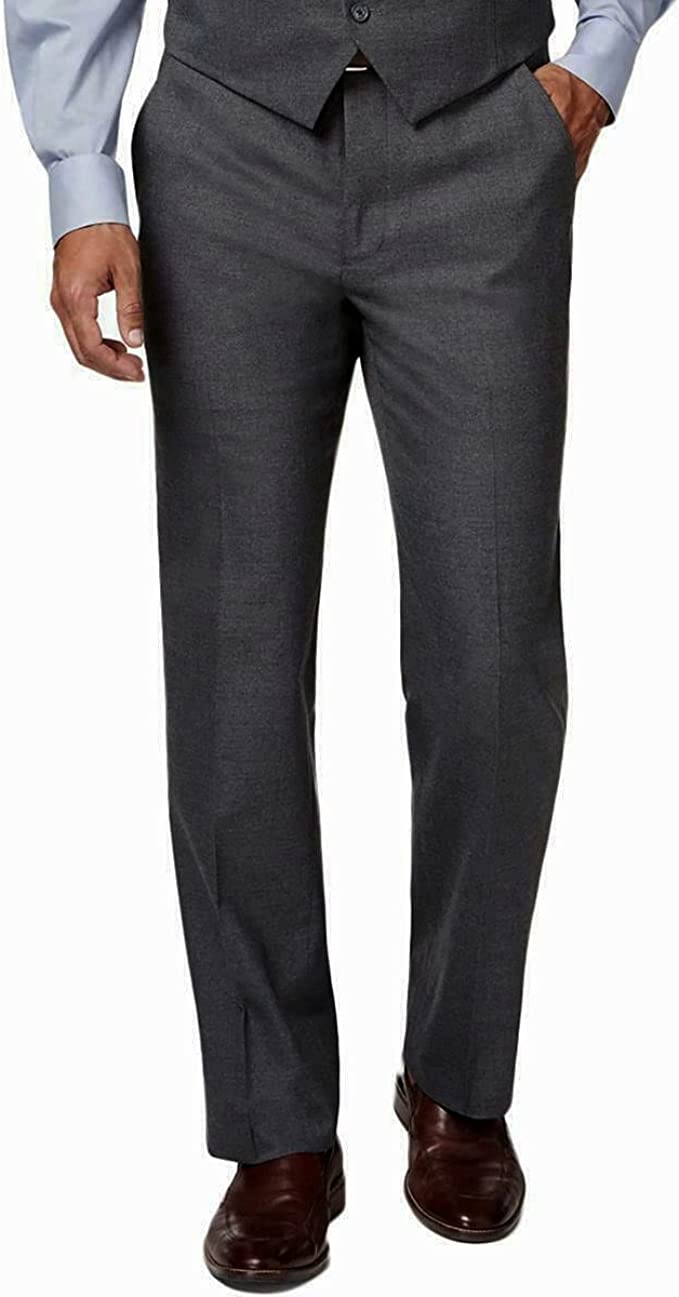 Alfani Men's Slim Fit Sharkskin Flat Front Dress Pants  Style MEOLPQ3Z02 Color Gray