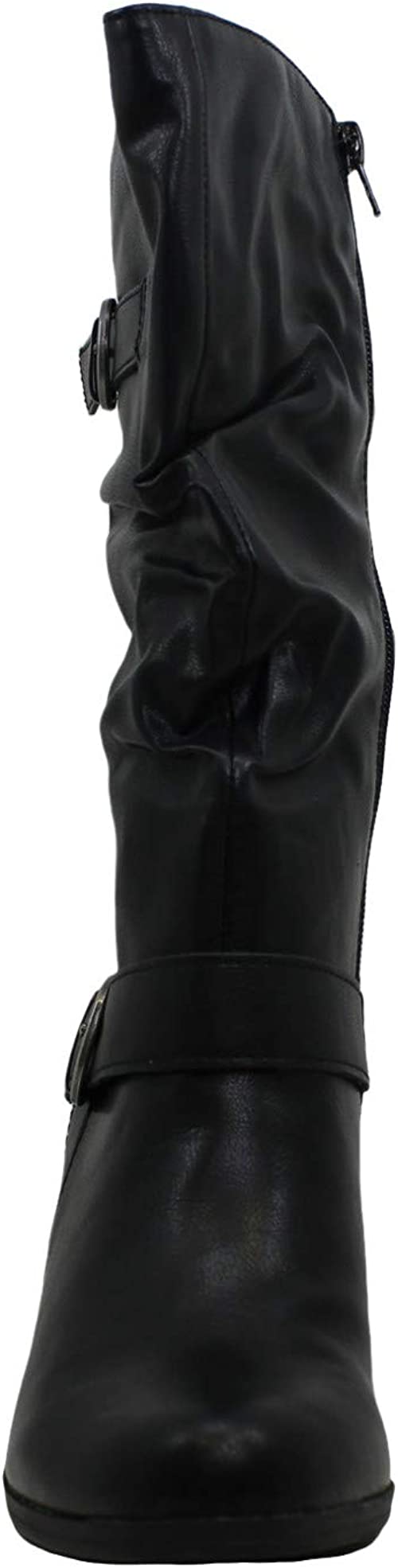 Style & Co. Women's Sachi Faux Leather Mid-Calf Boots  Color Black Size 9.5M