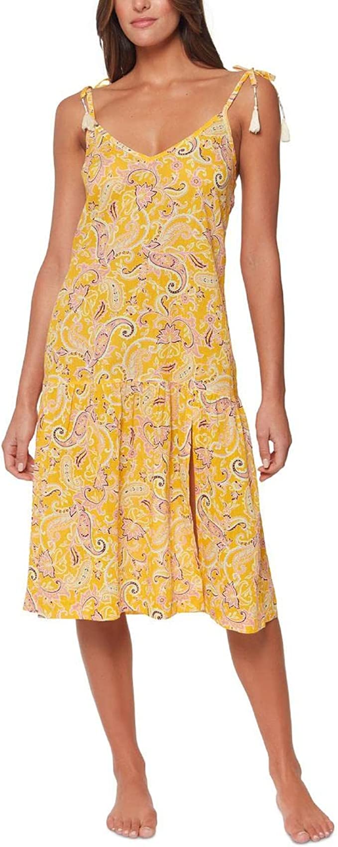 Sanctuary Womens Paisley Md Dress Swim Cover-Up   Color Mango Size S