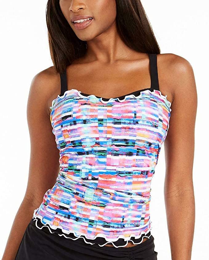 Profile by Gottex Multi Tricolore Printed Underwire Tankini Top