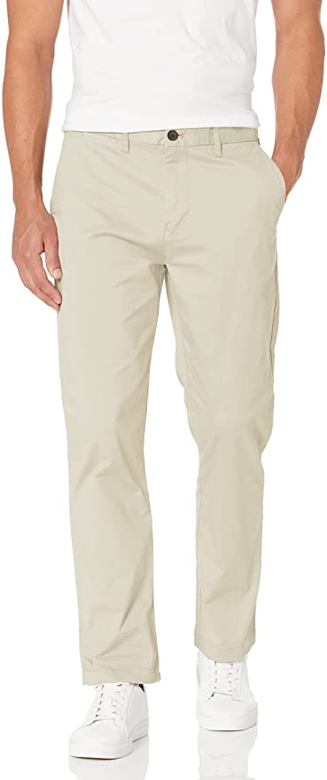 Tommy Hilfiger Men's Comfort Stretch Regular Fit Cotton Chino Pants  Color Sand Khaki W40xL32