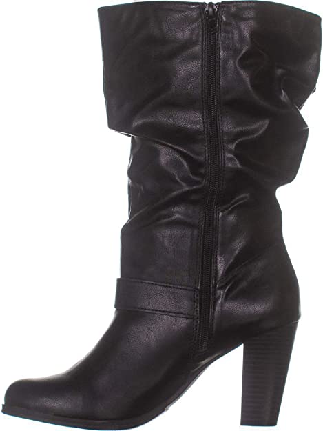 Style & Co Sachi Wide-Calf Mid-Shaft Boot  Color Black Size 7M