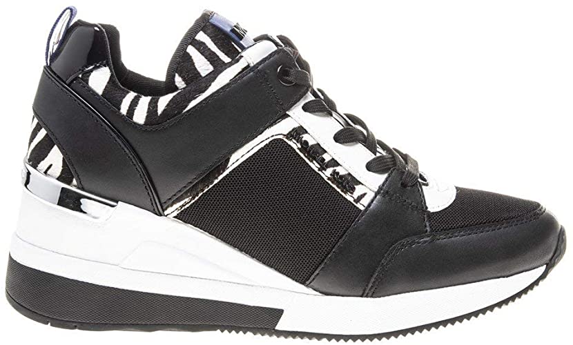 Michael Kors Women's Georgie Trainer Mesh Sneakers  Color Black/White Size 10M