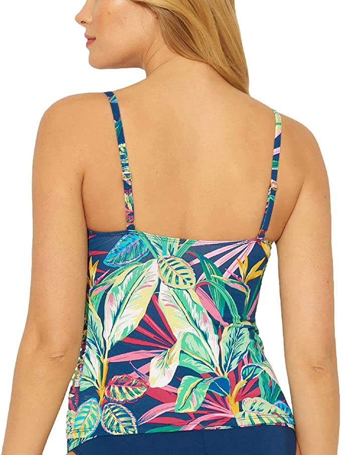 Bleu Rod Beattie Womens Printed Knot-Front Swim Top Separates  Multicolor Size 12