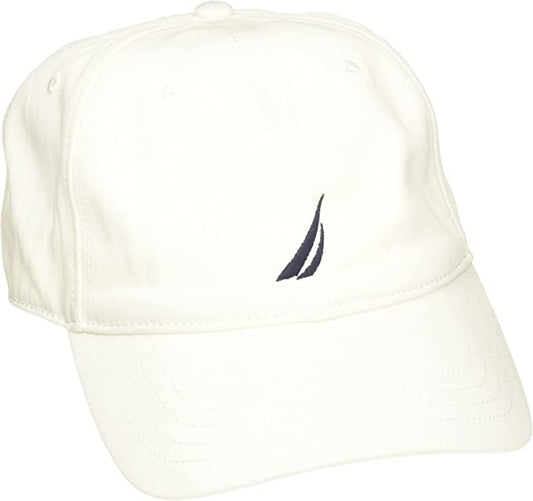 Nautica Men's Classic Logo Adjustable Baseball-Cap Hat  Color White One Size