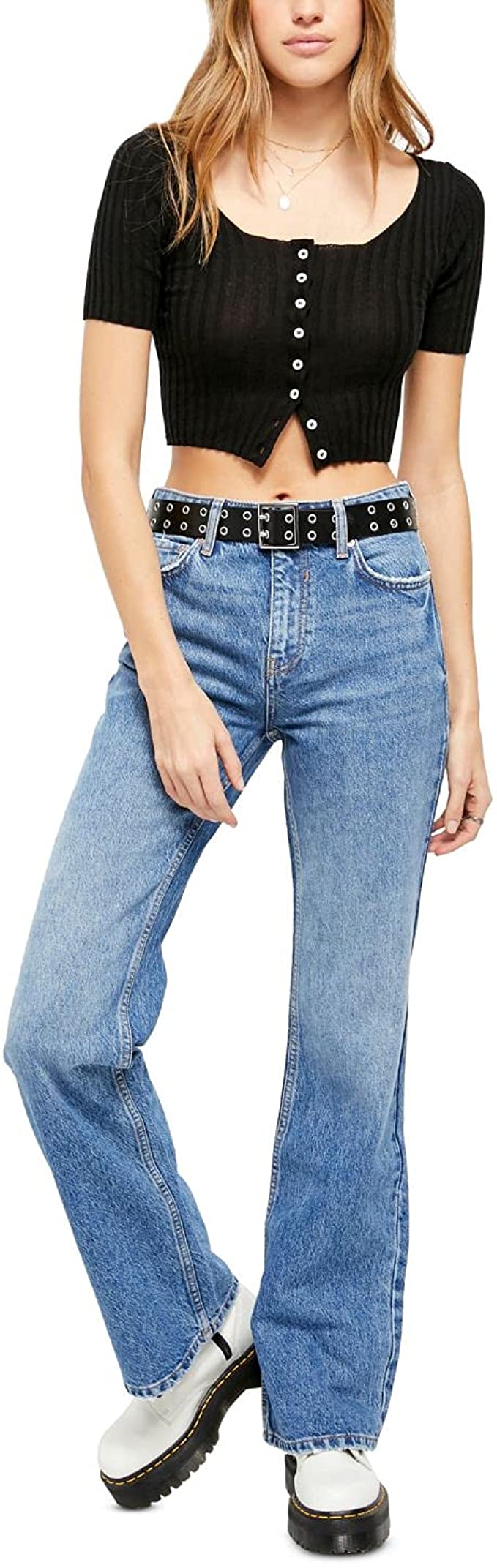 Free People Women's Laurel Canyon Flared Jeans  OB1153189