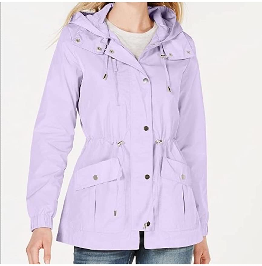 MARALYN & ME Women’s Zippered Rain Coat    8072ME-EF