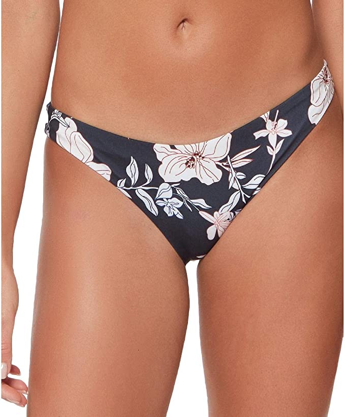 Sanctuary Floral Cinch Back Swim Bottoms Separates  Color Black Size L