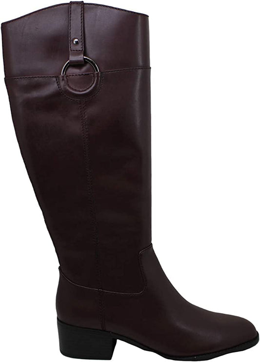 Alfani Womens Bexleyy Wide-Calf Riding Boots  Color Cognac Leather Size 7M