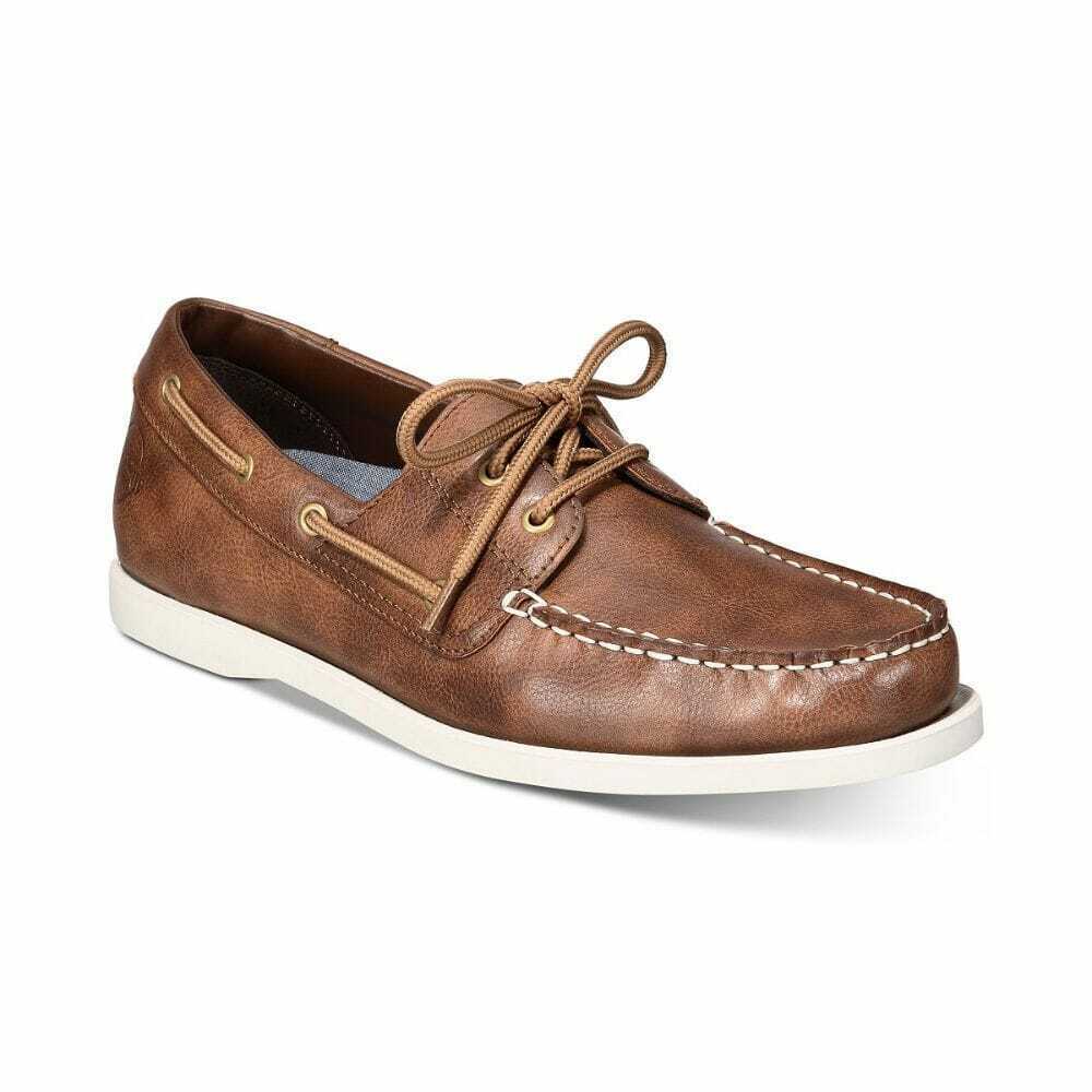 Weatherproof Vintage Men's Benny Boat Shoes Cognac  Size 10M