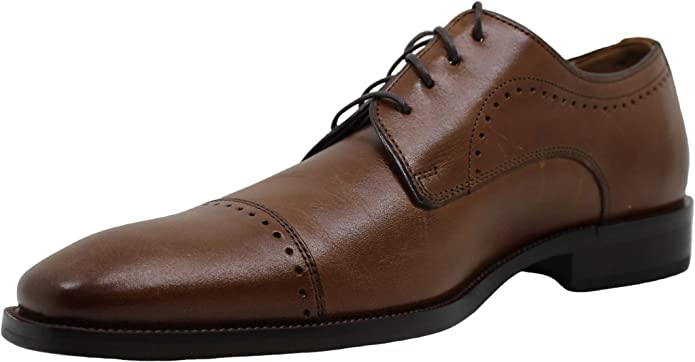 Johnston & Murphy Men's Sanborn Cap-Toe Lace-Up  Color Tan Size 10M